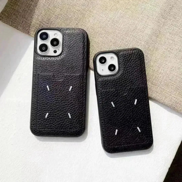 Maison Margiela Minimal Leather Phone Case (For iPhones) - Bear Hugs
