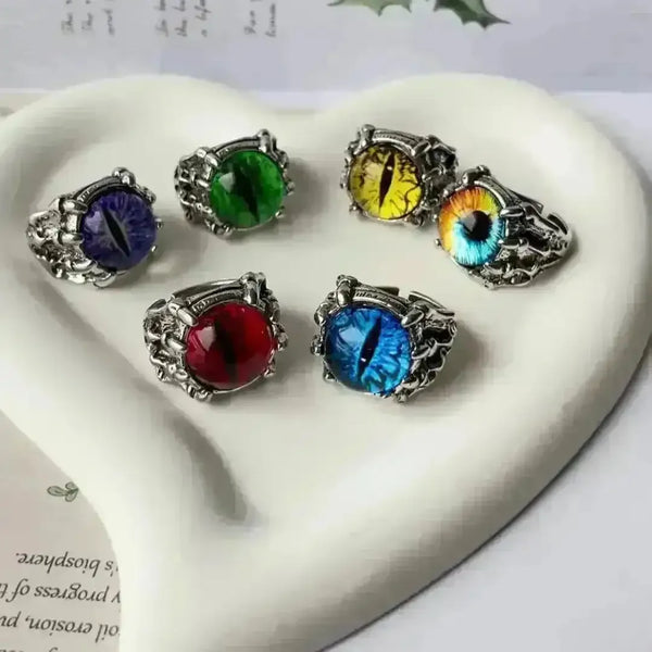 Majestic Devil Eyes Dragon Claw Retro Open Ring - Bear Hugs