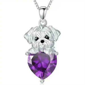 Maltese Dog Shining Pendant - Bear Hugs