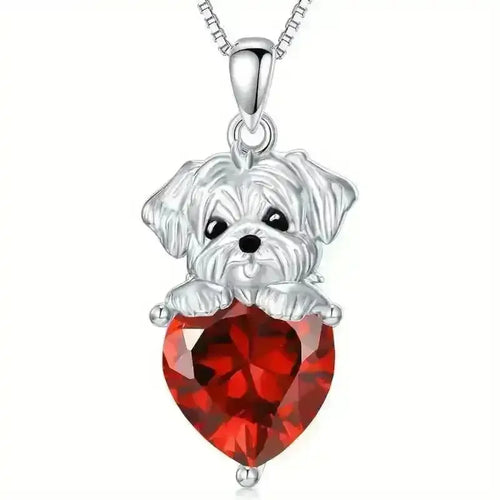 Maltese Dog Shining Pendant - Bear Hugs