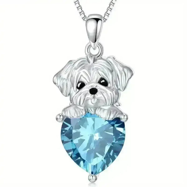 Maltese Dog Shining Pendant - Bear Hugs