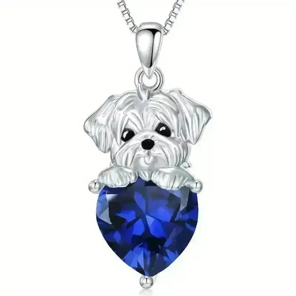 Maltese Dog Shining Pendant - Bear Hugs