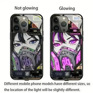 Masked Girl Glow Voice Controlled Cover (For iPhone) - Bear Hugs