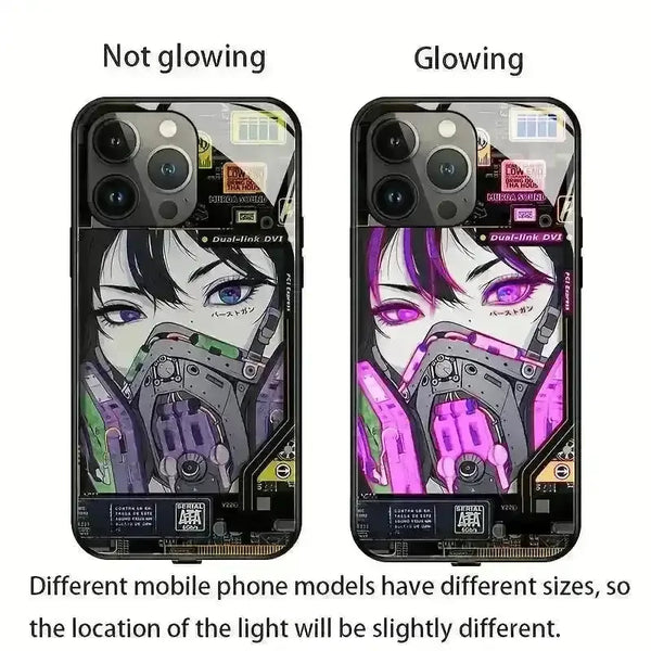 Masked Girl Glow Voice Controlled Cover (For iPhone) - Bear Hugs