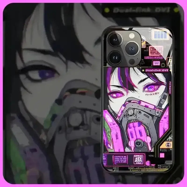 Masked Girl Glow Voice Controlled Cover (For iPhone) - Bear Hugs