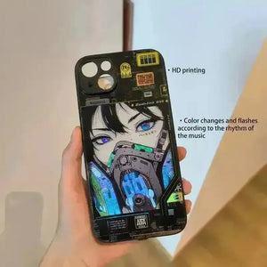 Masked Girl Glow Voice Controlled Cover (For iPhone) - Bear Hugs