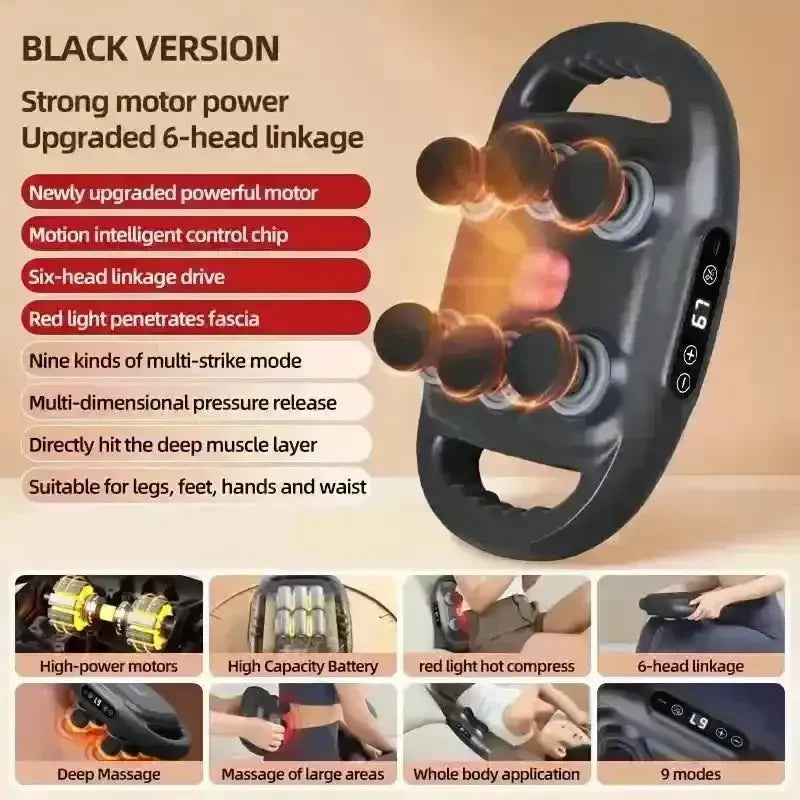 Massagiko 6-Head Deep Tissue Gun - Bear Hugs
