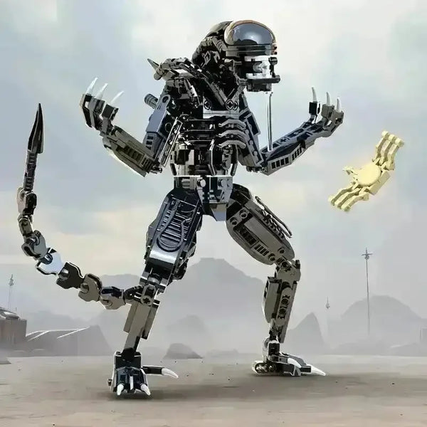 Metallic Alien Building Blocks Figurine - Bear Hugs