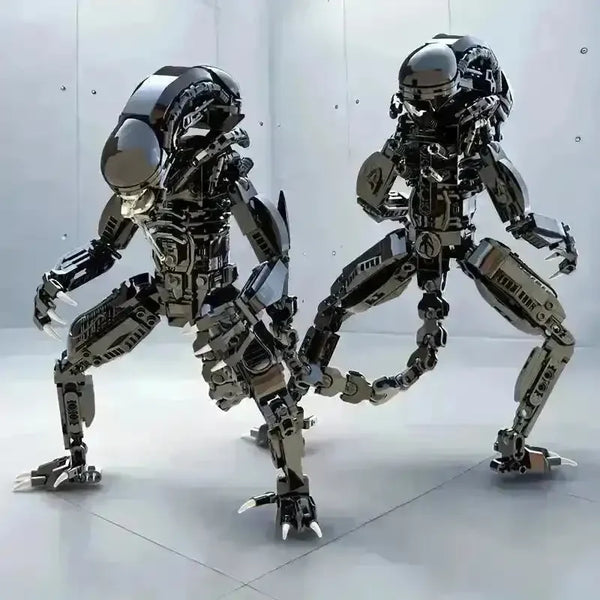 Metallic Alien Building Blocks Figurine - Bear Hugs