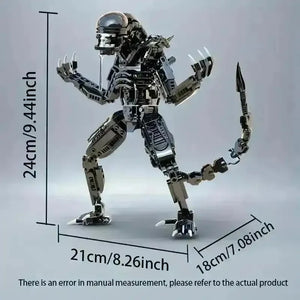 Metallic Alien Building Blocks Figurine - Bear Hugs