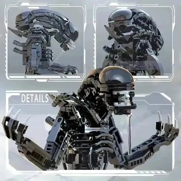 Metallic Alien Building Blocks Figurine - Bear Hugs
