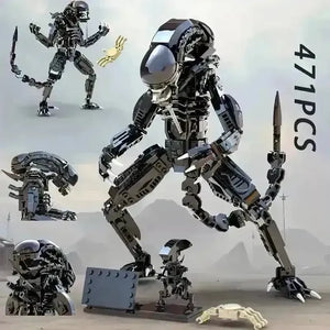 Metallic Alien Building Blocks Figurine - Bear Hugs