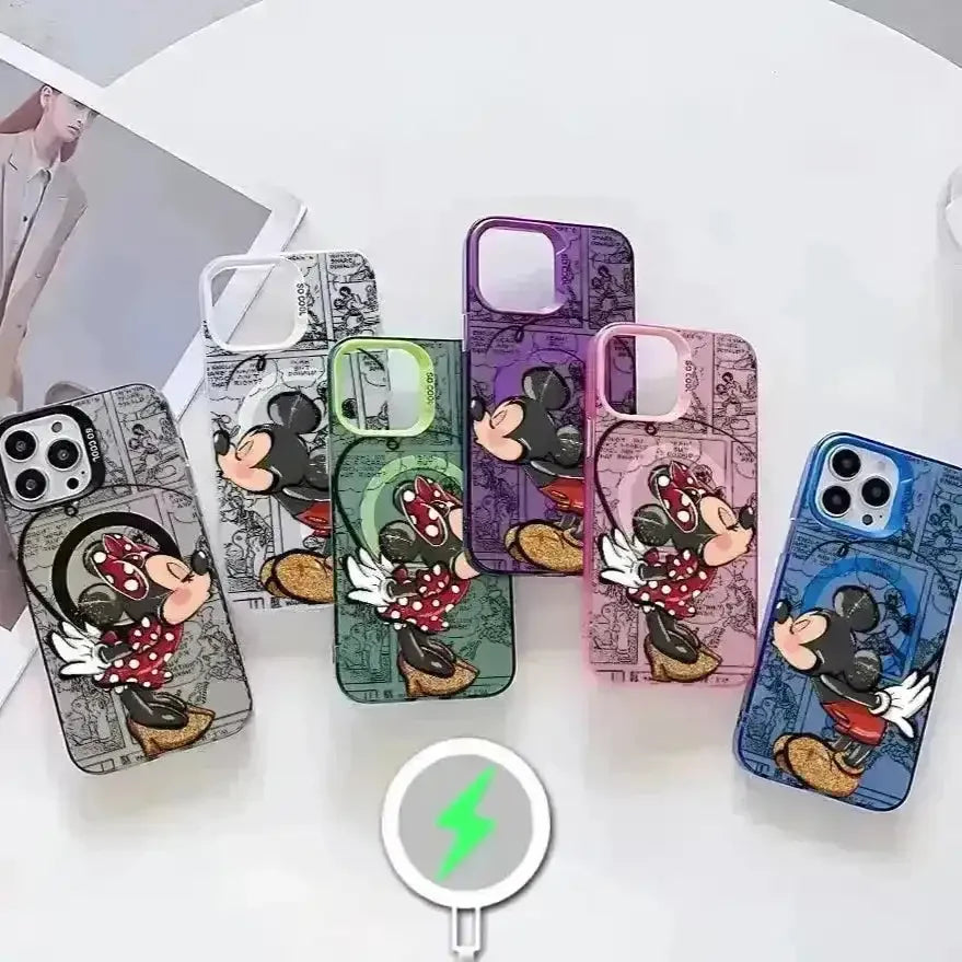 Mickey and Minnie Couple MagSafe Phone Case (For iPhone) - Bear Hugs