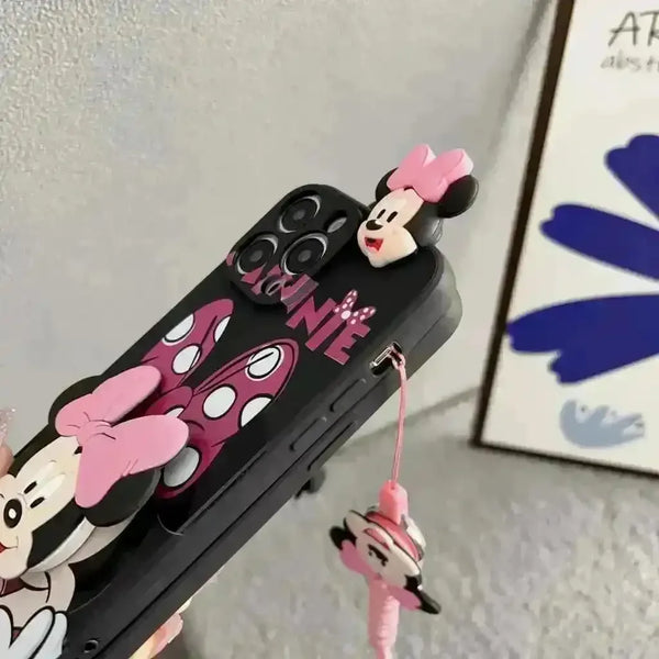 Mickey Minnie Casual Phone Case with Strap (For iPhones) - Bear Hugs