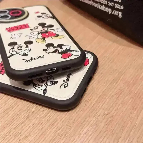 Mickey Mouse Leather Embossed Cover for All iPhone Models - Bear Hugs