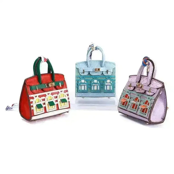 Mini Leather Bag Keychains - Bear Hugs