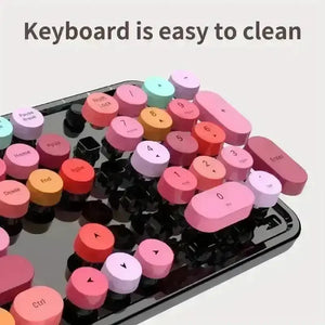 Mofii Wireless Retro Style Punk Mouse And Keyboard Kit - Bear Hugs