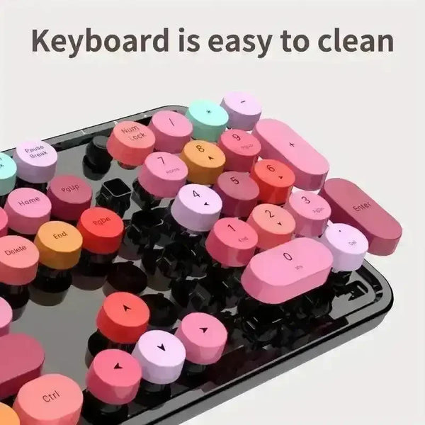 Mofii Wireless Retro Style Punk Mouse And Keyboard Kit - Bear Hugs