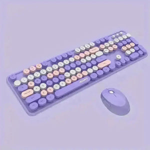 Mofii Wireless Retro Style Punk Mouse And Keyboard Kit - Bear Hugs