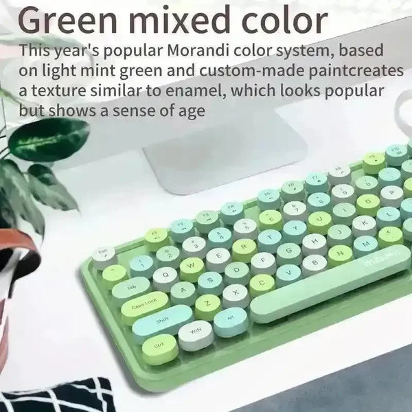 Mofii Wireless Retro Style Punk Mouse And Keyboard Kit - Bear Hugs