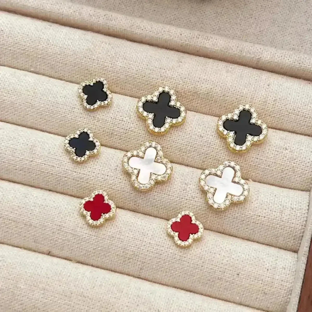 Monogram Designer Clover Earrings - Bear Hugs