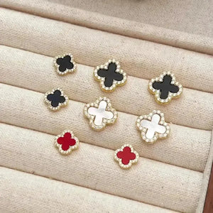 Monogram Designer Clover Earrings - Bear Hugs