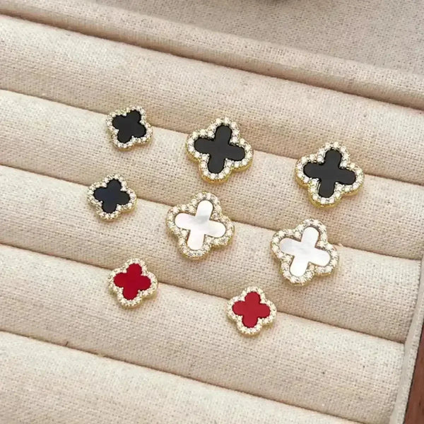 Monogram Designer Clover Earrings - Bear Hugs