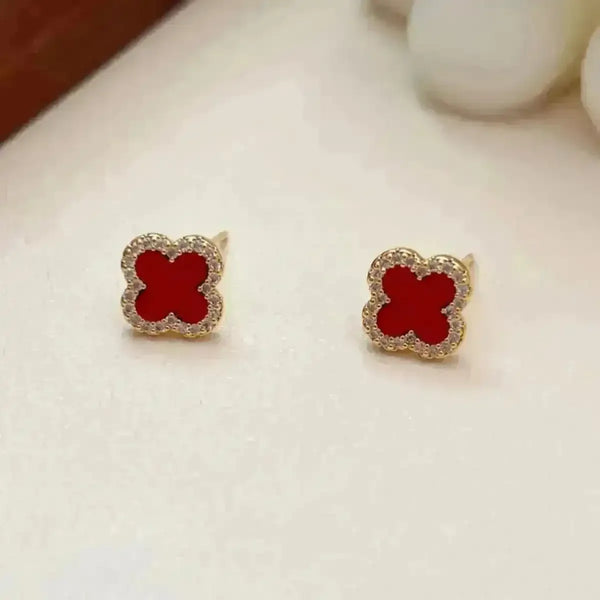 Monogram Designer Clover Earrings - Bear Hugs