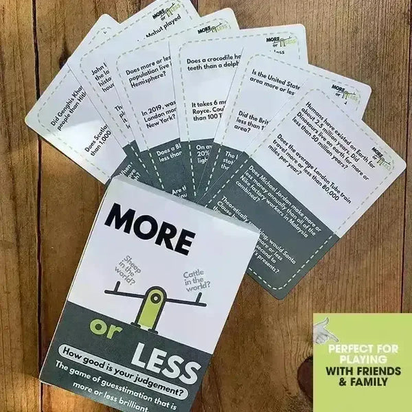 More or Less Card Game - Bear Hugs