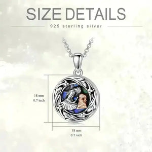 Mother-Daughter Abalone Shell Locket Necklace - Bear Hugs