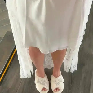 Mrs. Heart Customised Letter Plush Sandals - Bear Hugs