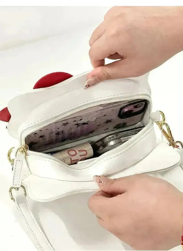 My Melody and Hello Kitty PU Crossbody Handbag - Bear Hugs