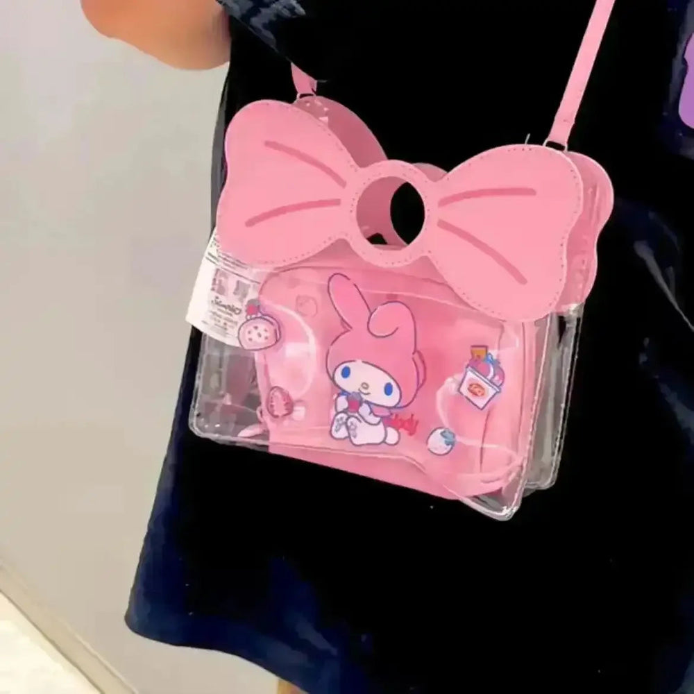 My Melody Transparent Jelly Crossbody Bag - Bear Hugs
