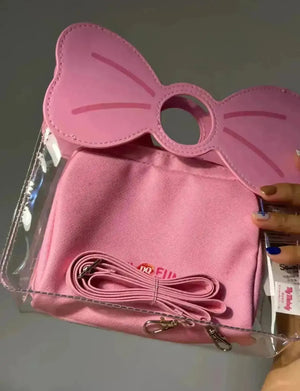 My Melody Transparent Jelly Crossbody Bag - Bear Hugs