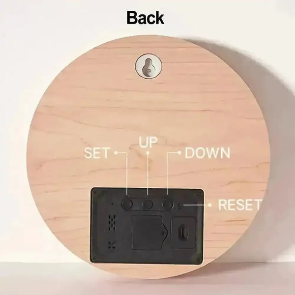 Nordic Style Wooden Hanging Clock - Bear Hugs
