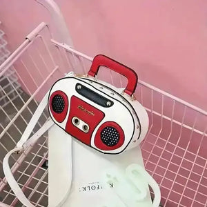 Novelty Mini Radio Shaped Handbag - Bear Hugs