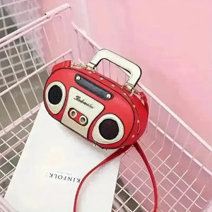Novelty Mini Radio Shaped Handbag - Bear Hugs