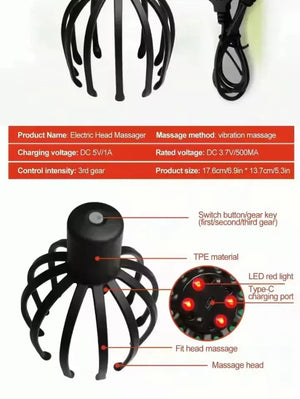 Octo-Soothe Intelligent Electric Head Massager - Bear Hugs