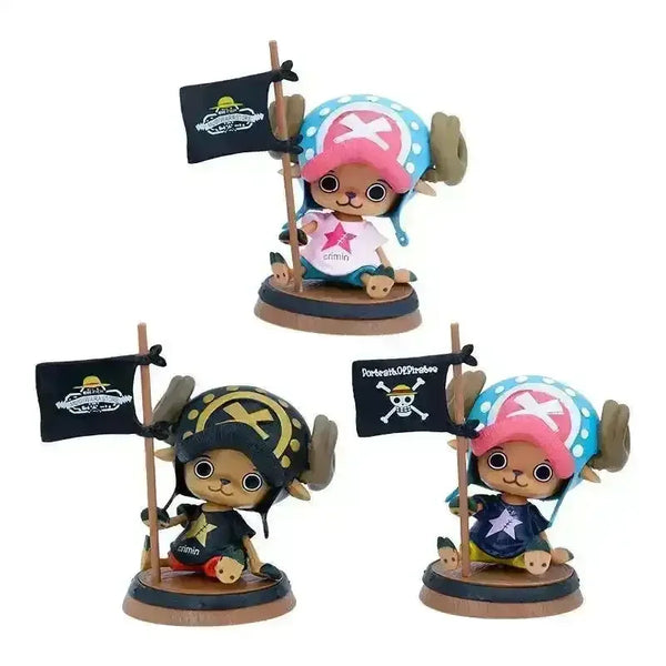 One Piece Chopper With Flag Action Figure (9 cm) - Bear Hugs