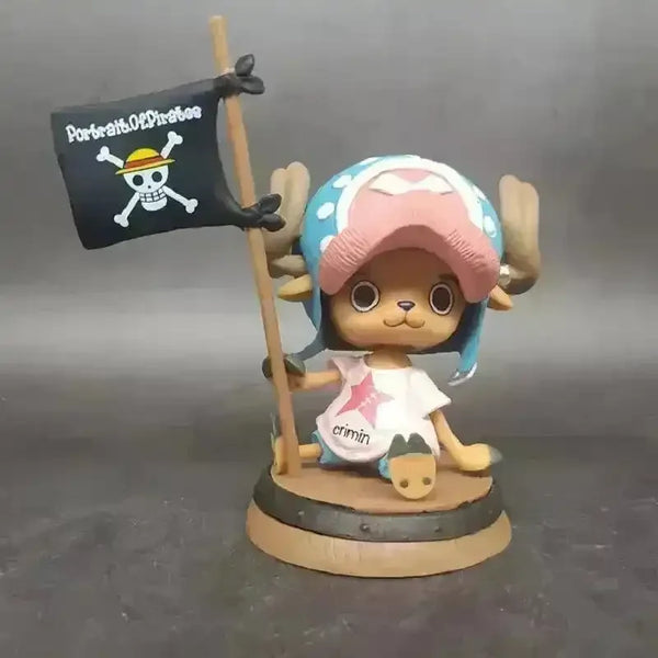 One Piece Chopper With Flag Action Figure (9 cm) - Bear Hugs
