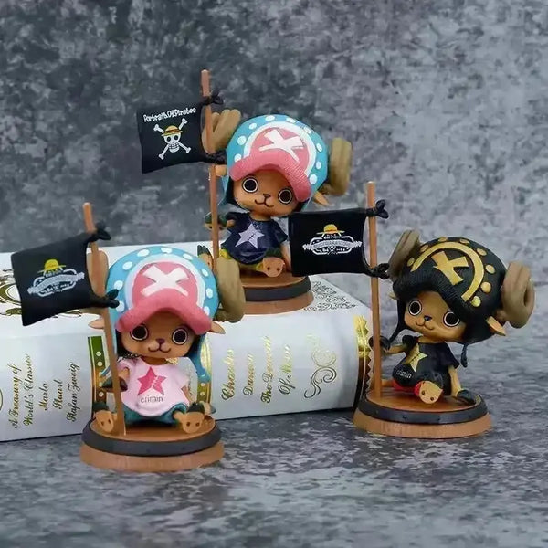 One Piece Chopper With Flag Action Figure (9 cm) - Bear Hugs