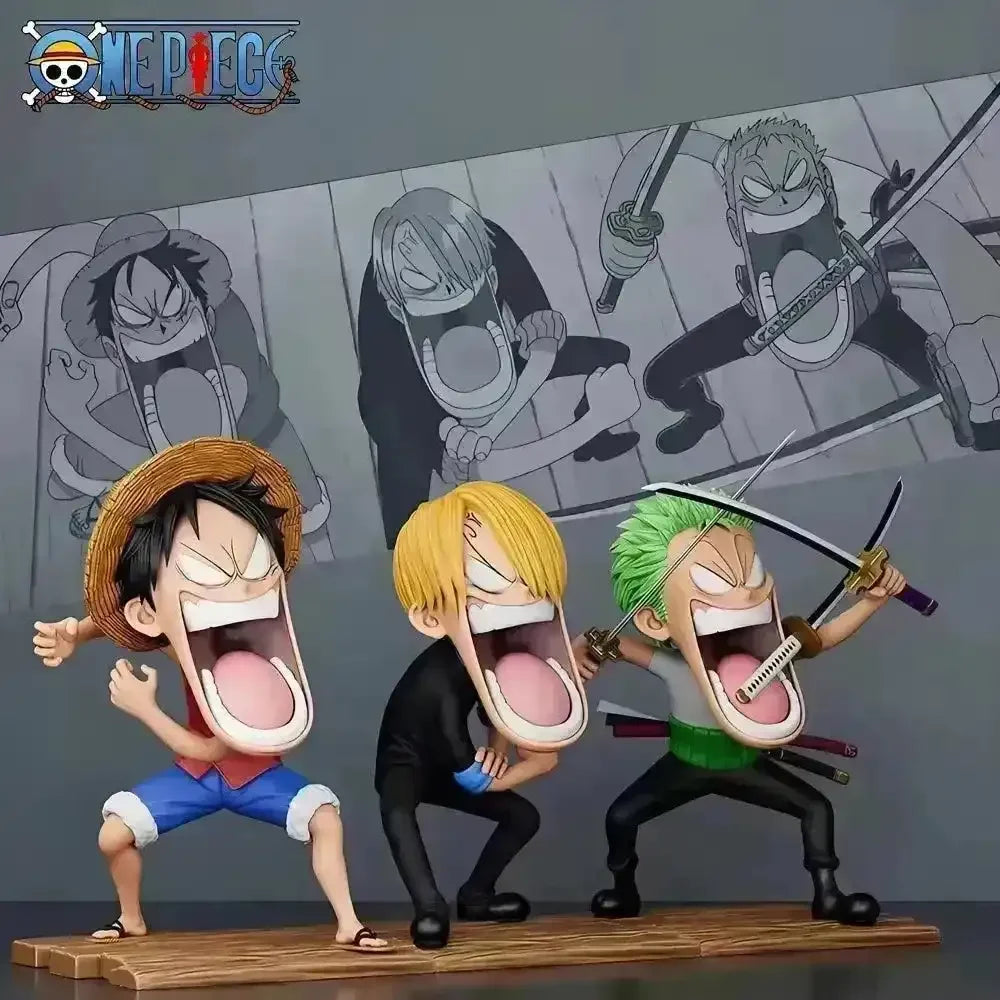 One Piece Hunger Triple Action Figure Set (15 cm) - Bear Hugs