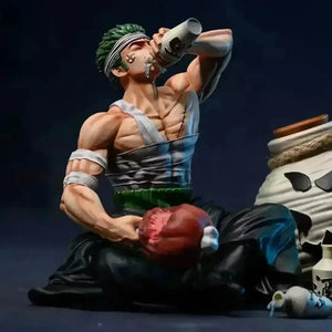 One Piece Injured Drinking Roronoa Zoro Action Figurine (15 cm) - Bear Hugs