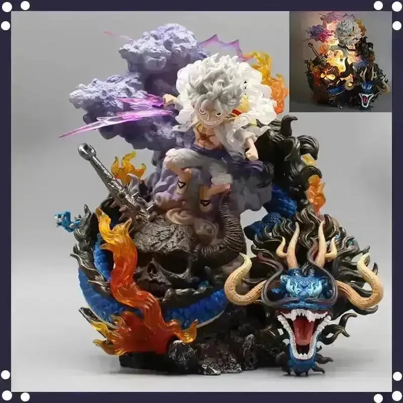 One Piece Luffy Gear 5 vs. Kaido Action Figure Set (20 cm) - Bear Hugs