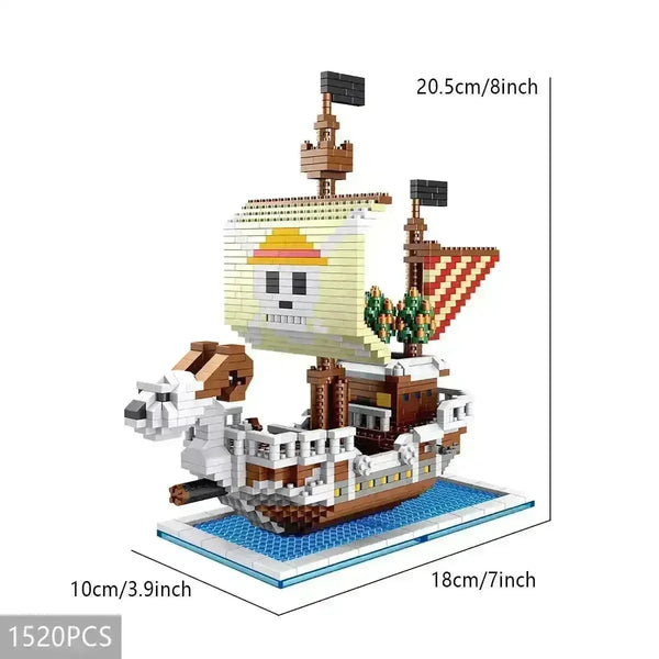 One Piece Pirate Ship 3D Model Building Blocks - Bear Hugs