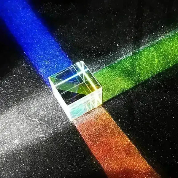 Optical Glass X-Prism Physics Cube - Bear Hugs