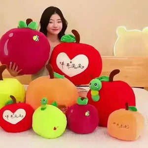 Orchard Apple Worm and Fruit Plushies - Bear Hugs
