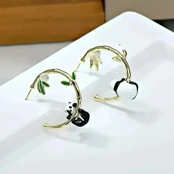 Panda Chic Hoop Earrings - Bear Hugs