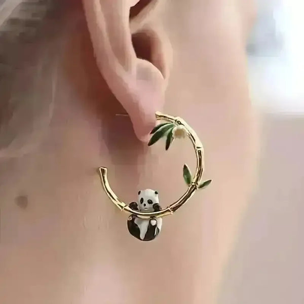 Panda Chic Hoop Earrings - Bear Hugs