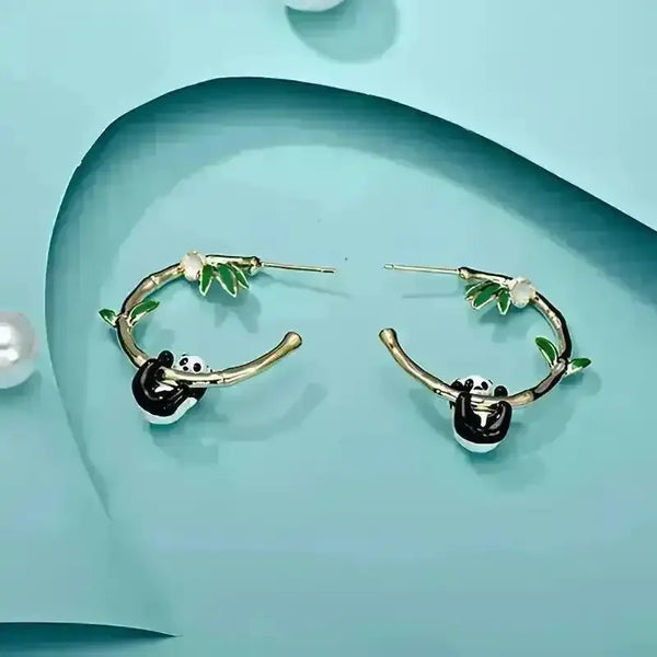 Panda Chic Hoop Earrings - Bear Hugs